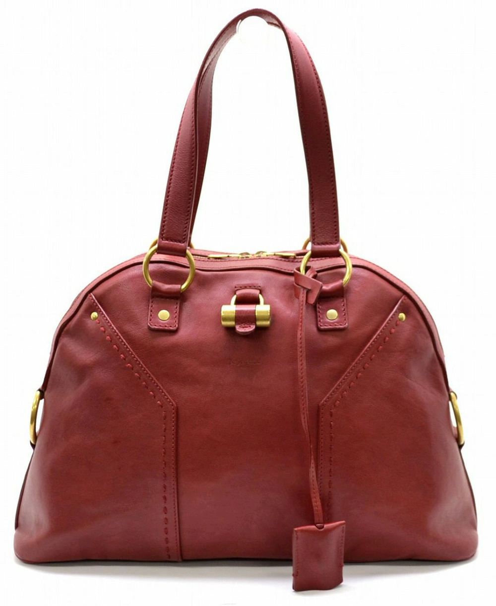 Saint Laurent Yves YSL Muse 2way Shoulder Bag Red